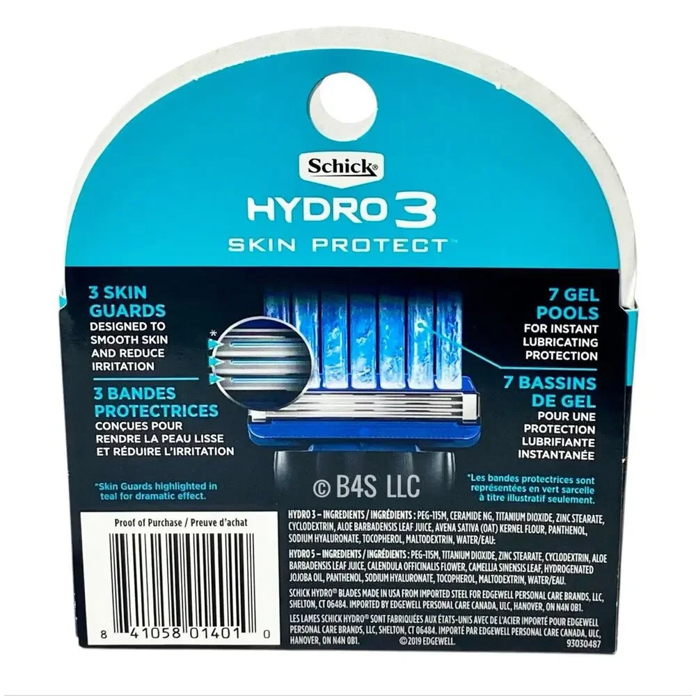 Schick Hydro 3 Refill Cartridges 5Ct (4+1 Hydro5) Pack of 3